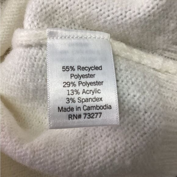 Croft & Barrow® Women’s Plus Puff-Sleeve Bobble Sweater, White, size 2X - Picture 7 of 8